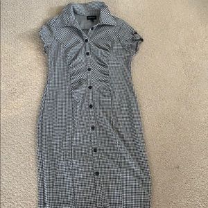 Voir voir houndstooth stretch dress